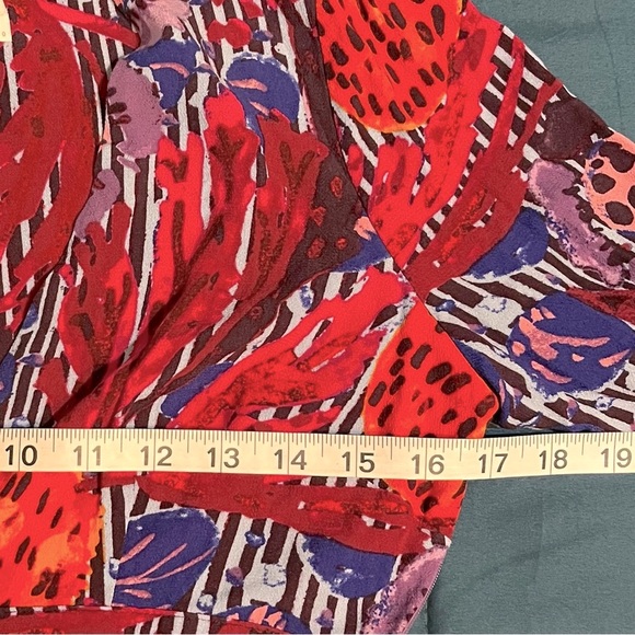 Free People Audrey Abstract Deep Plunge Neckline Romper - Picture 8 of 10